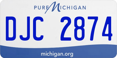 MI license plate DJC2874