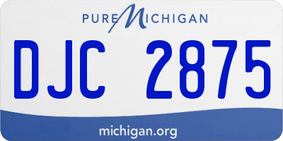 MI license plate DJC2875