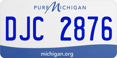 MI license plate DJC2876