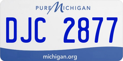 MI license plate DJC2877