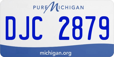 MI license plate DJC2879