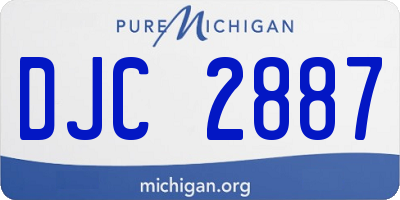 MI license plate DJC2887