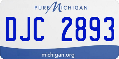 MI license plate DJC2893