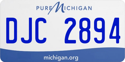 MI license plate DJC2894