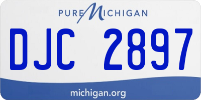 MI license plate DJC2897