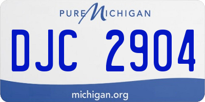 MI license plate DJC2904