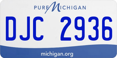 MI license plate DJC2936