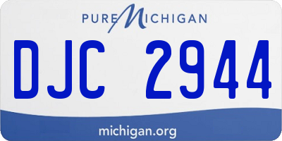 MI license plate DJC2944