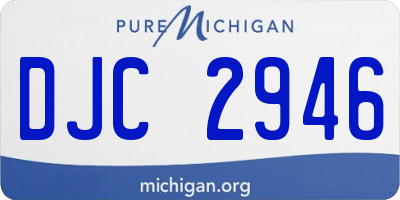 MI license plate DJC2946