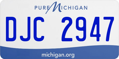 MI license plate DJC2947