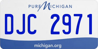 MI license plate DJC2971