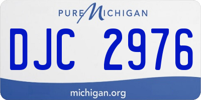 MI license plate DJC2976
