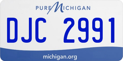 MI license plate DJC2991