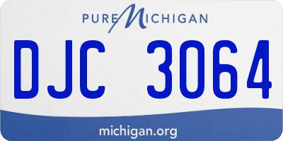 MI license plate DJC3064