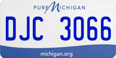 MI license plate DJC3066
