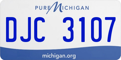 MI license plate DJC3107