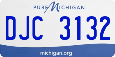 MI license plate DJC3132