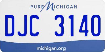 MI license plate DJC3140