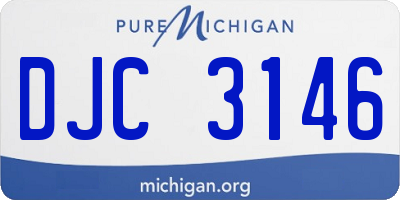 MI license plate DJC3146