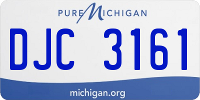 MI license plate DJC3161
