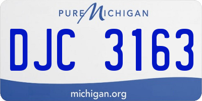 MI license plate DJC3163