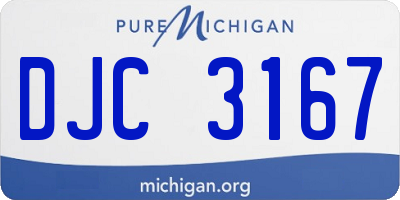 MI license plate DJC3167