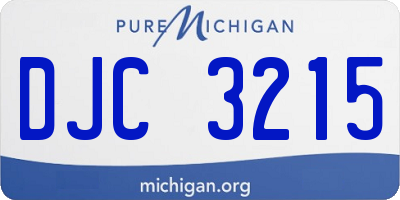 MI license plate DJC3215