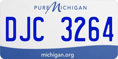MI license plate DJC3264