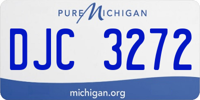 MI license plate DJC3272