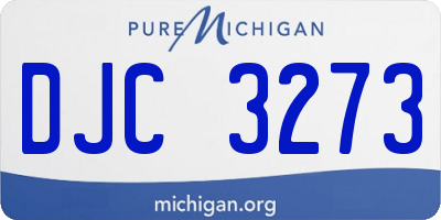 MI license plate DJC3273
