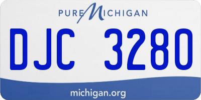 MI license plate DJC3280