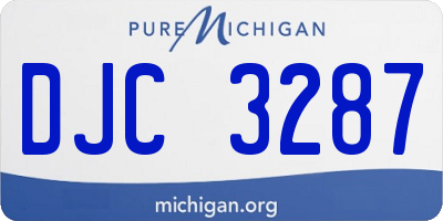 MI license plate DJC3287