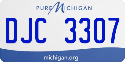 MI license plate DJC3307