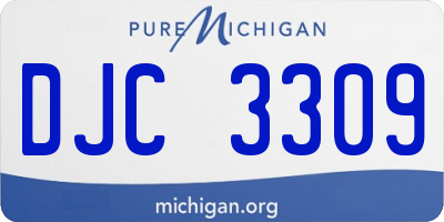 MI license plate DJC3309