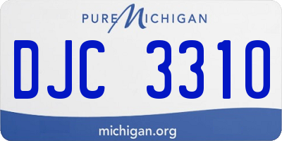 MI license plate DJC3310