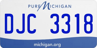 MI license plate DJC3318