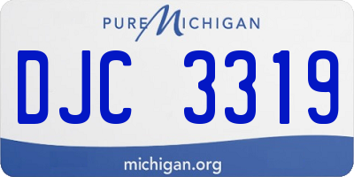 MI license plate DJC3319