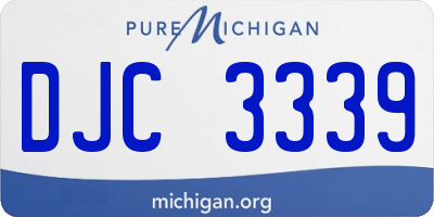 MI license plate DJC3339