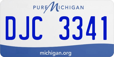 MI license plate DJC3341