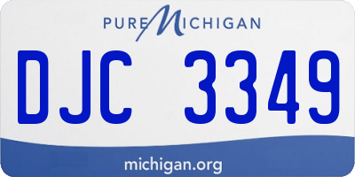 MI license plate DJC3349