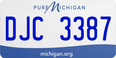MI license plate DJC3387