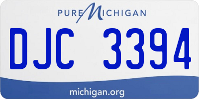 MI license plate DJC3394