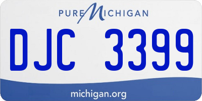 MI license plate DJC3399