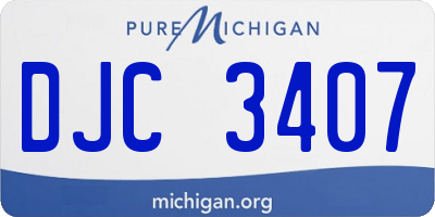 MI license plate DJC3407