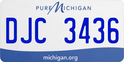MI license plate DJC3436