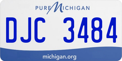 MI license plate DJC3484