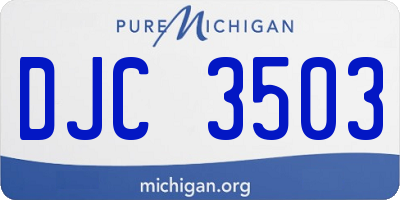 MI license plate DJC3503