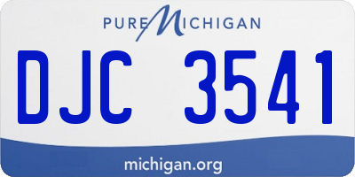 MI license plate DJC3541