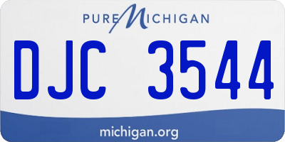 MI license plate DJC3544