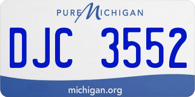 MI license plate DJC3552